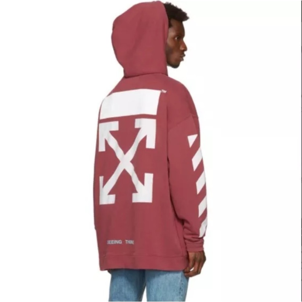 Off white authetic pink hoodie s